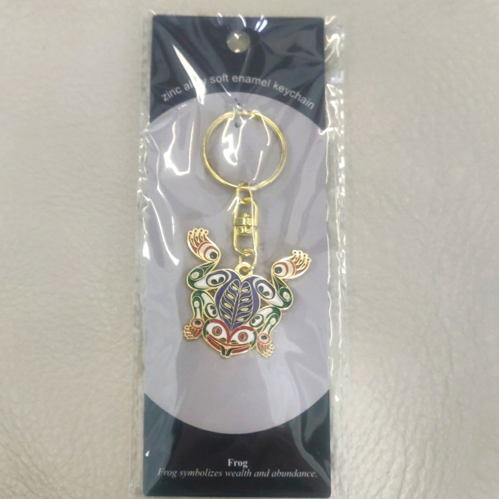 'Frog' Keychain Indigenous Design by Joe Wilson, Coast Salish